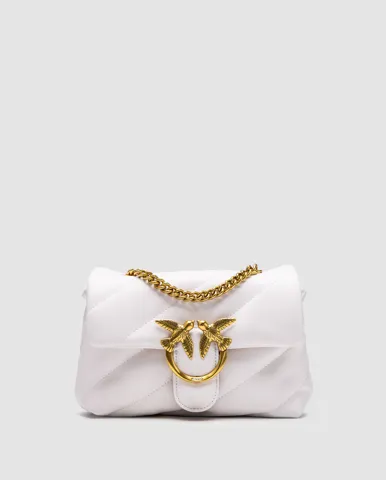 Pinko Baby Love Bag Puff Maxi Quilt White/Gold