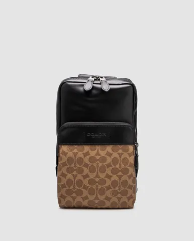 Coach Gotham Pack In Signature Canvas/Sand