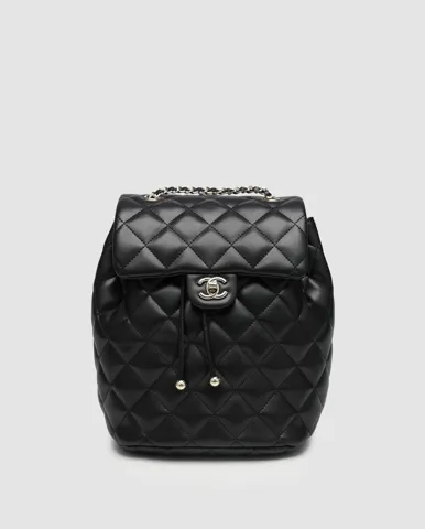 Chanel Urban Spirit Backpack in Lambskin Black/Gold