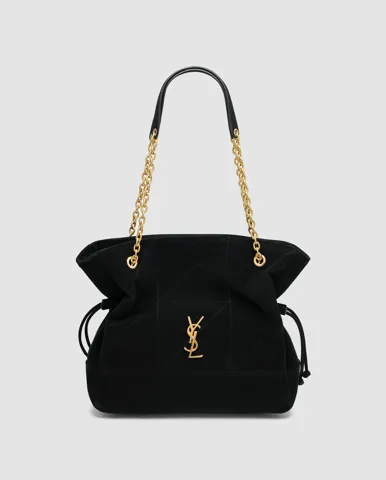 Saint Laurent Jamie Shopping in Suede Black