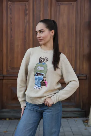 Polo Ralph Lauren Polo Bear Crewneck Sweater Beige