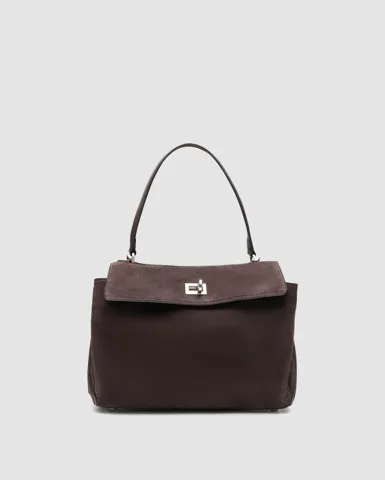 Balenciaga Rodeo Brown Suede/Silver Hardware