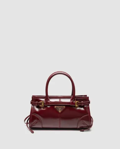 Prada Bonnie Mini Handbag Burgundy