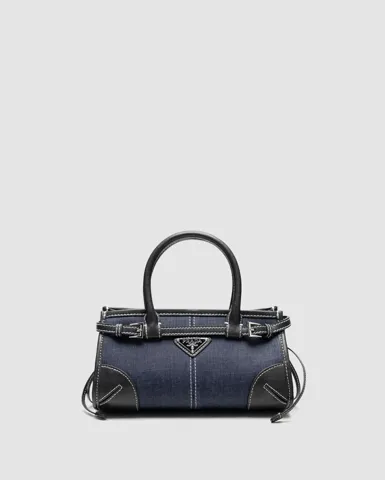 Prada Bonnie Mini Handbag Black/Denim