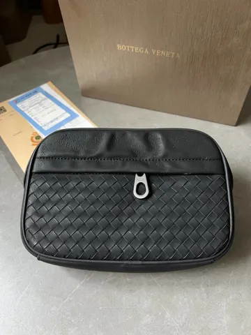 Bottega Venetta Black Leather Bag