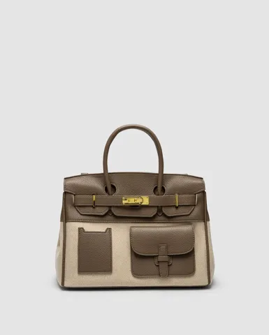 Porté Bag Textile/Dark Beige