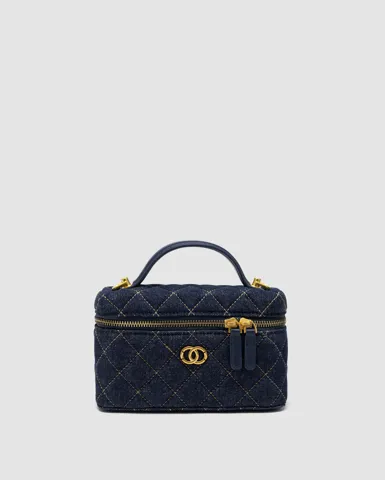Quinn Bag Dark Denim/Gold