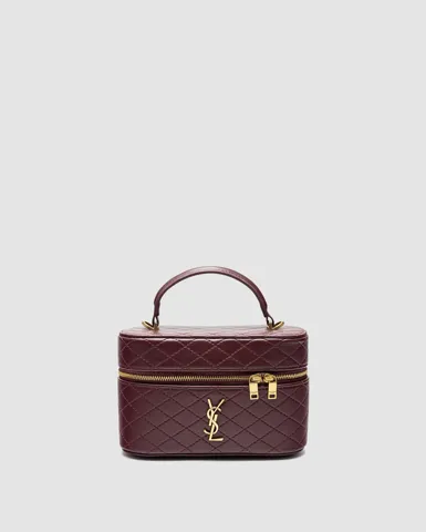 Saint Laurent Gaby Vanity Bag Burgundy
