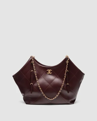 Chanel 25S Maxi Tote Bag in Burgundy