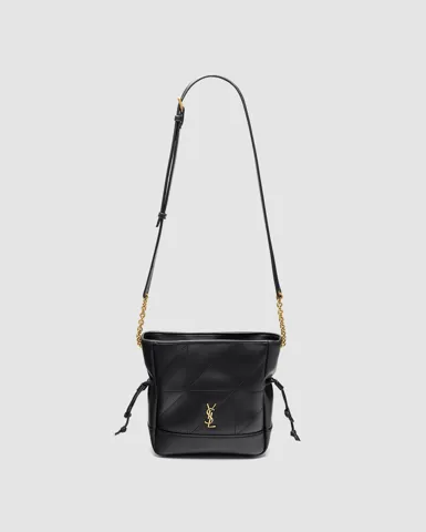 Saint Laurent Jamie Medium Shoulder Pouch in Black/Gold