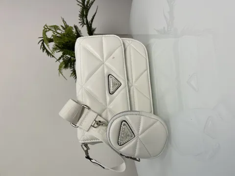 Prada Re-Nylon Padded Shoulder White