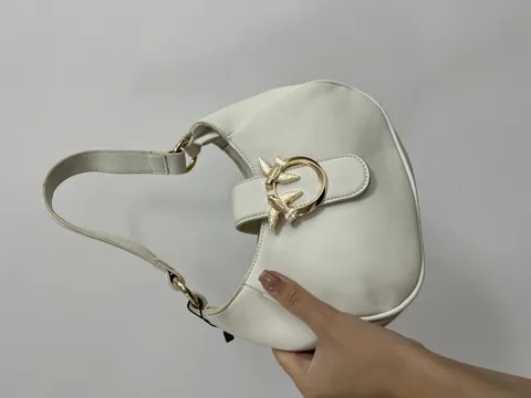 Pinko Mini Brioche Bag Hobo White