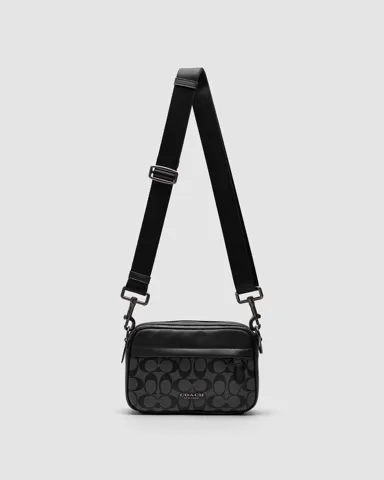 Coach Academy Crossbody Signature Canvas Blue