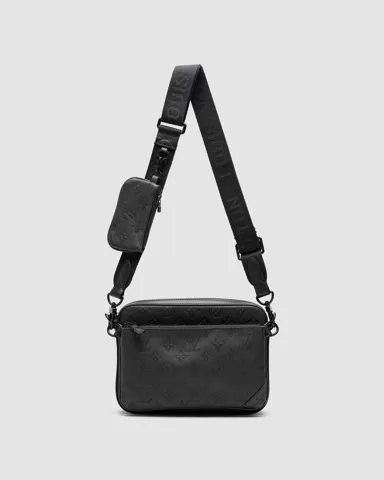 Louis Vuitton Trio Messenger Black Embossing Leather