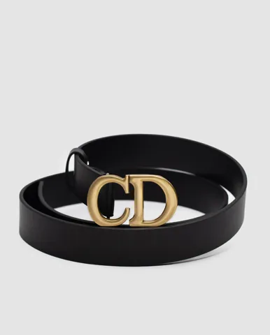 Dior Saddle Belt Black Ultrasmooth Calfskin Gold