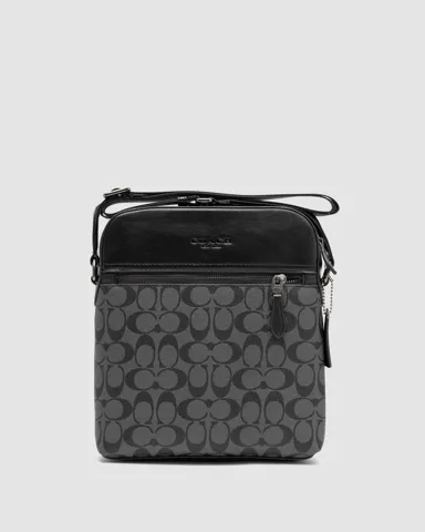 Coach Houston Flight Bag In Signature Canvas Grey