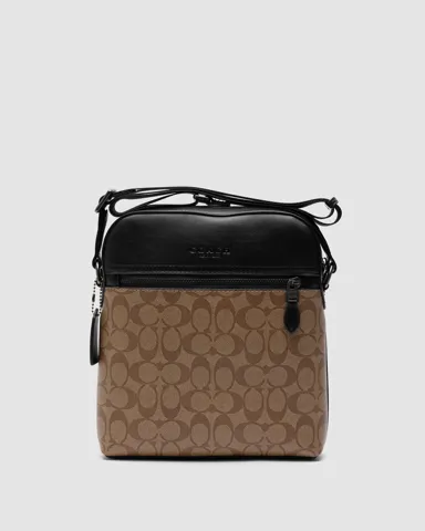 Coach Houston Flight Bag In Signature Canvas Beige