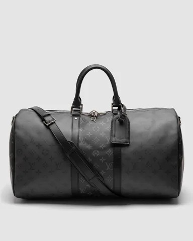 Louis Vuitton Keepall Bandouliere Reverse Monogram Eclipse Canvas 50 Black