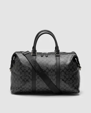Coach Voyager Duffle Bag In Charcoal