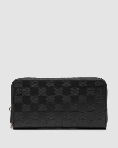 Louis Vuitton Zippy Wallet Damier Black Embossed Leather