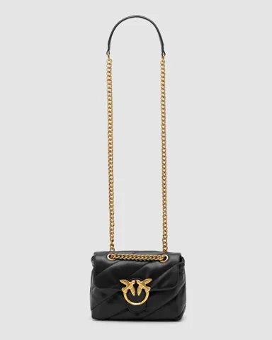 Pinko Baby Love Bag Puff Maxi Quilt Black/Gold
