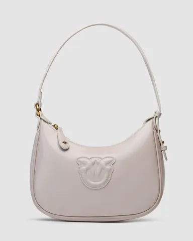 Pinko Half Moon Bag Simply Cream With Leather Buckle