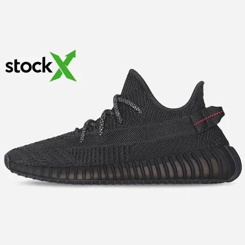 0001 Yeezy Boost 350 V2 Black (Реф. шнурки)
