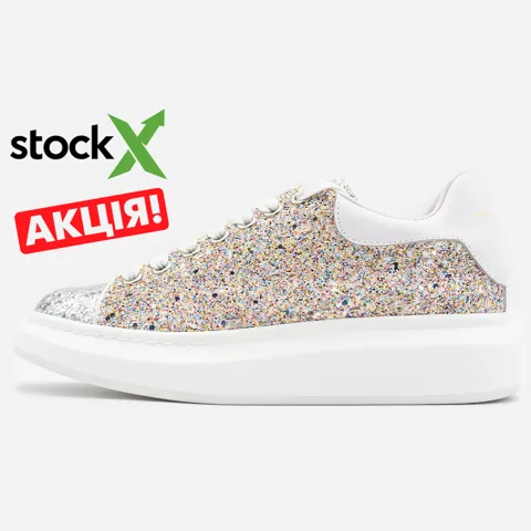 0315 McQueen Lace-Up Glitter-leather SALE