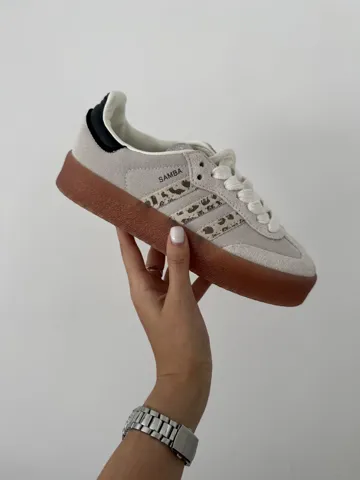 ADIDAS SAMBA | PLATFORM LEOPARD GREY premium (б)