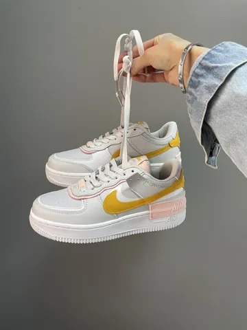 NIKE Air Force Shadow | “Light Grey / Yellow” (р)