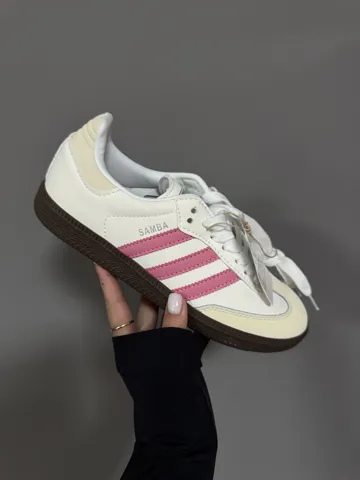 ADIDAS SAMBA | WHITE / FUCHSIA premium (1)