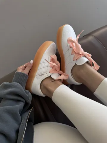 ADIDAS SAMBA | PLATFORM WHITE / PEACH premium (1)