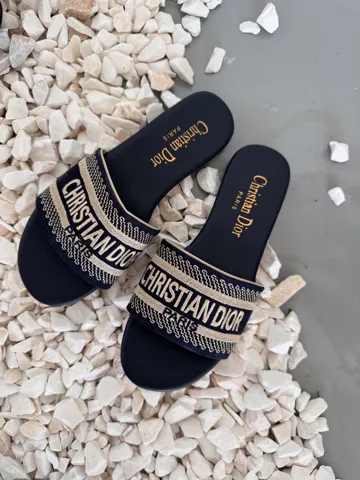 CHRISTIAN DIOR DWAY SLIDE NAVY BLUE (9)