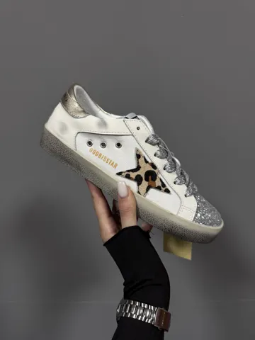 GOLDEN GOOSE SSTAR | LEO PRINT / SILVER SPARKLE premium (8)