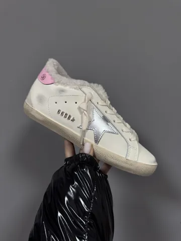 GOLDEN GOOSE | SUPERSTAR WHITE / SILVER / PINK FUR premium