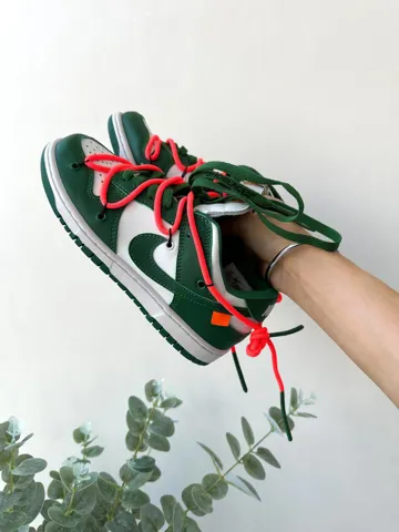 NIKE SB DUNK x OFF WHITE | PINE GREEN / ORANGE LACES (Р)