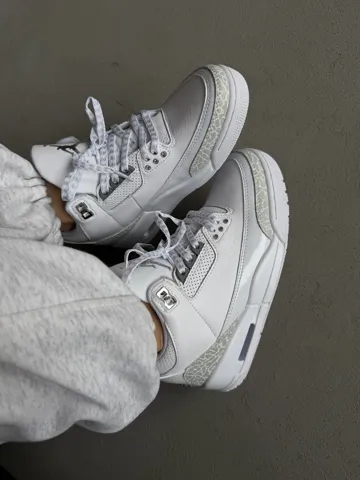 AIR JORDAN RETRO 3 | WHITE / SILVER premium (2)