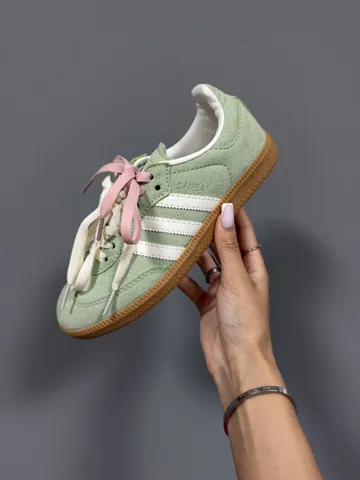 ADIDAS SAMBA | SAGE GREEN / DOUBLE LACES
