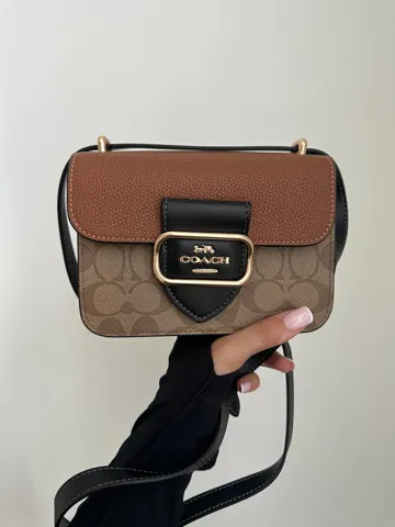 Coach Mini Morgan Square Crossbody Bag Brown/Black
