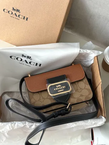 Coach Mini Morgan Square Crossbody Bag Brown/Black