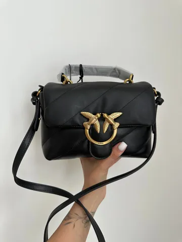 Pinko Baby Love Bag Puff Maxi Quilt Black/Gold