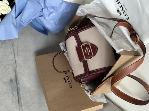 Coach Hero Shoulder Bag in Brown/Textile [крафтова коробка]
