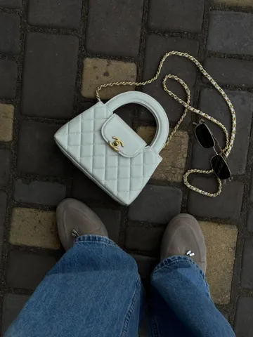 Chanel Kelly Bag Shiny Aged Calfskin Milk& Gold Hardware Коробка магніт + Захисна коробка