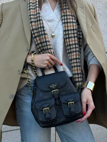 Louis Vuitton Backup Monogram Empreinte Leather Black (Коробка магніт)