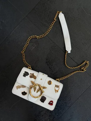 Pinko Mini Love Bag One Simply With Enamel Pin White [оригінальна коробка]