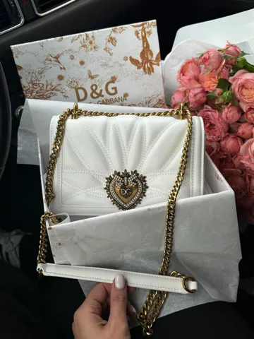 Dolce&Gabbana Medium Devotion Bag in White