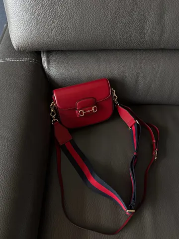 Gucci Horsebit 1955 Mini Bag Red Soft [оригінальна коробка]