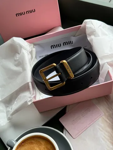Miu Miu Belt Black/Gold