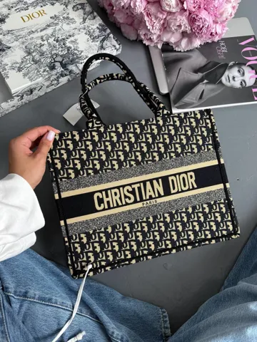 Dior Book Tote Blue Dior Oblique Embroidery [оригінальна коробка]