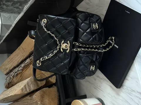Chanel Two-Pocket Duma Backpack Black Магнітна Коробка
